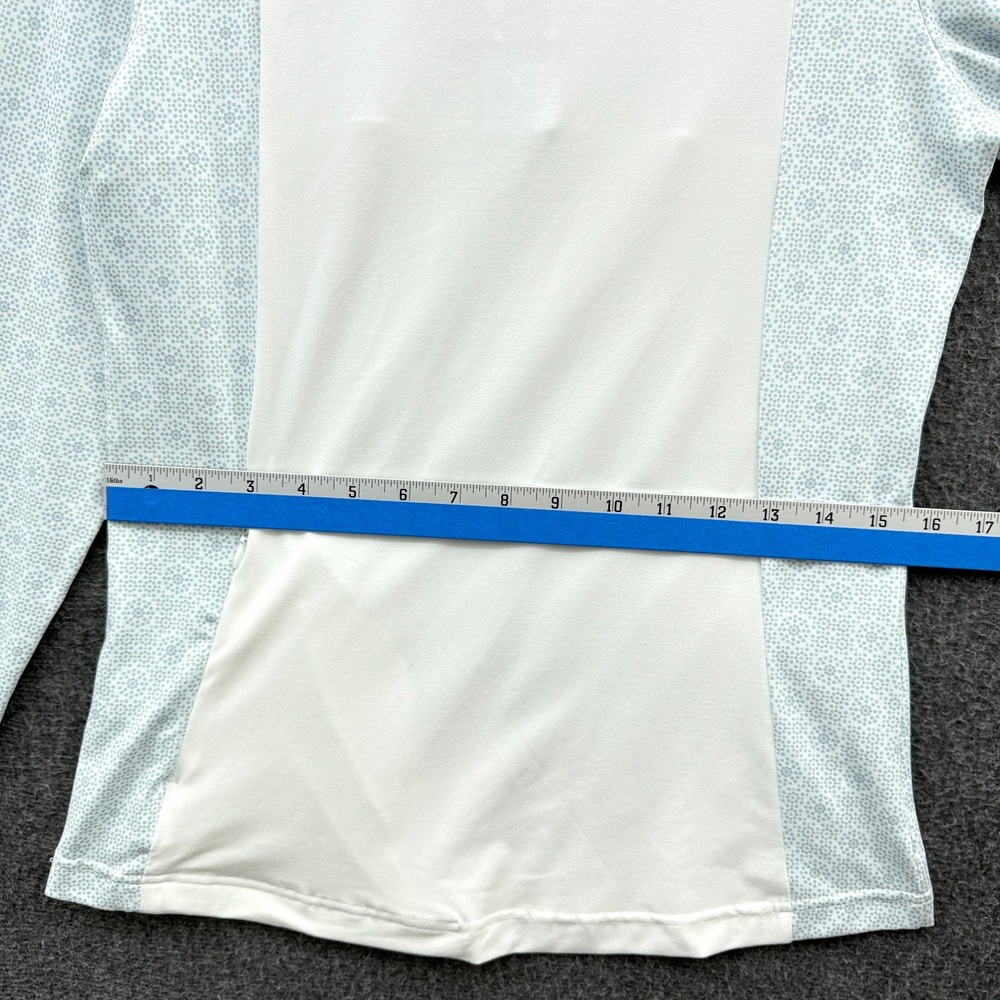 Levelwear Womens Small Blue White Georgian Bay Club 1/4 Zip Golf Pullover JL08L - Picture 8 of 9